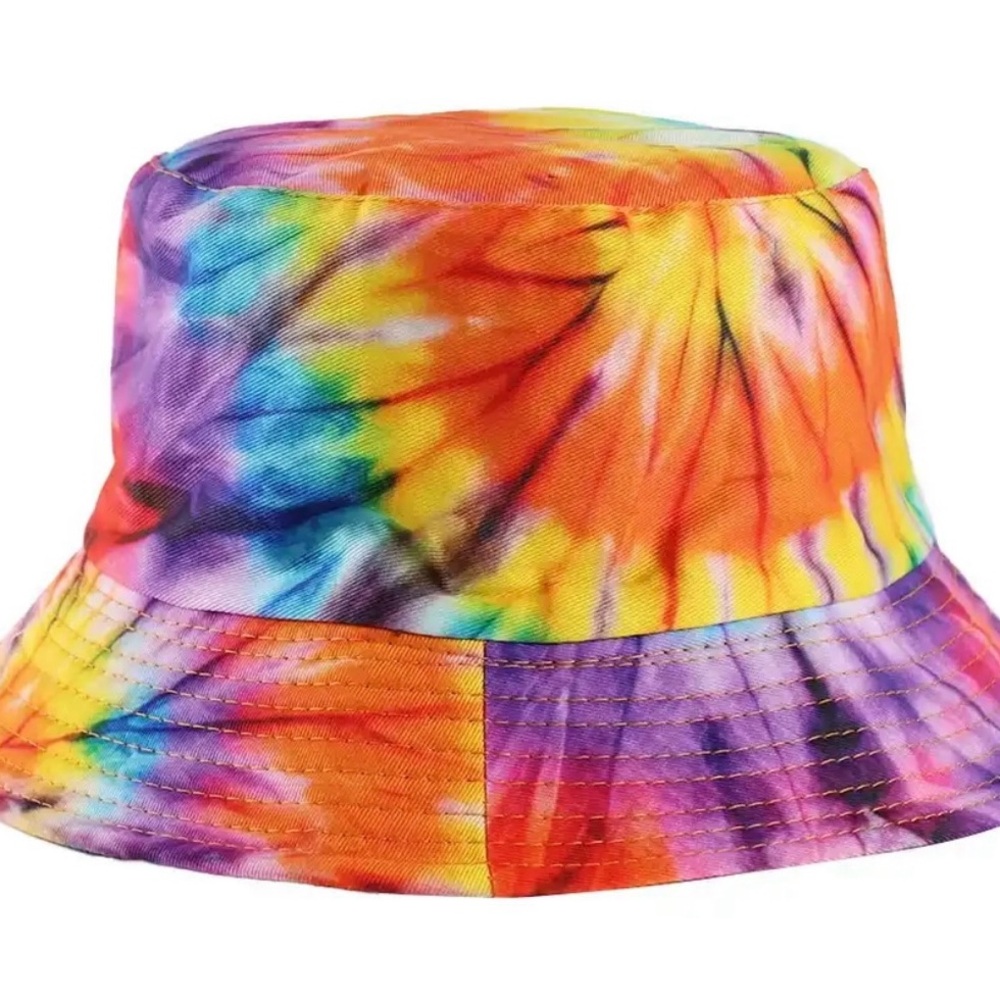 Unisex Men’s Women’s Tie Dye Bucket Sun Hat Cool Rainbow Tie Die Beach Summer US